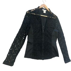 Naracamicie M NWOT Elegant Black Lace Women's blouse